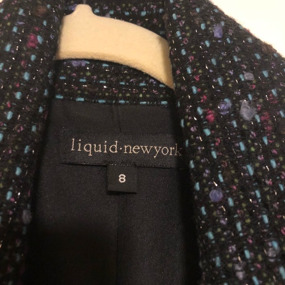 Multi-colored Blue blazer with zipper - Picture 2 of 3